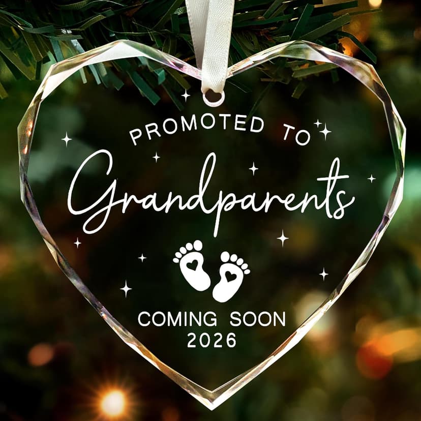 Grandparents Gifts - First Time Grandparents Gifts for Grandma, Grandpa - Baby Pregnancy Announcement Ornament for New Grandma