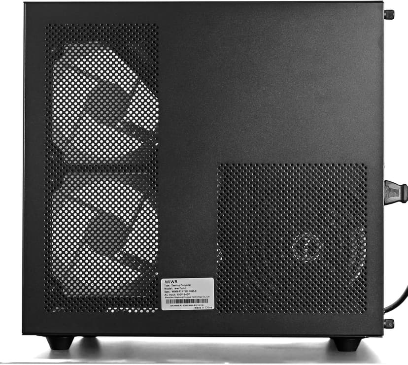 WIWB Gaming PC Desktop Ryzen 7 5700X, GeForce RTX 5060, 32G DDR4 RAM, 1TB NVME SSD, Prebuilt Tower Computer for Gaming, Home VR (Black)