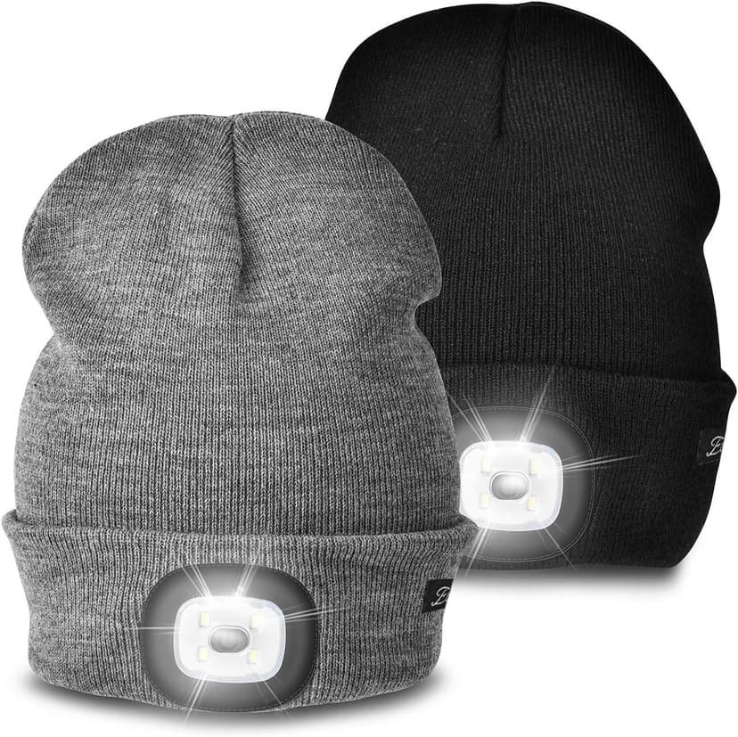 Etsfmoa Unisex Beanie with The Light Gifts for Men Dad Father USB Rechargeable Caps