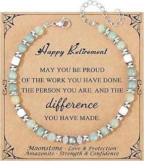 𝗚𝗶𝗳𝘁𝘀 𝗳𝗼𝗿 𝗪𝗼𝗺𝗲𝗻 𝗠𝗼𝗼𝗻𝘀𝘁𝗼𝗻𝗲 𝗕𝗿𝗮𝗰𝗲𝗹𝗲𝘁 Amazonite Colorful Imperial Jasper Stainless Steel Beads Bracelets, Graduation Mothers Day Christmas Birthday Gifts for Her Women