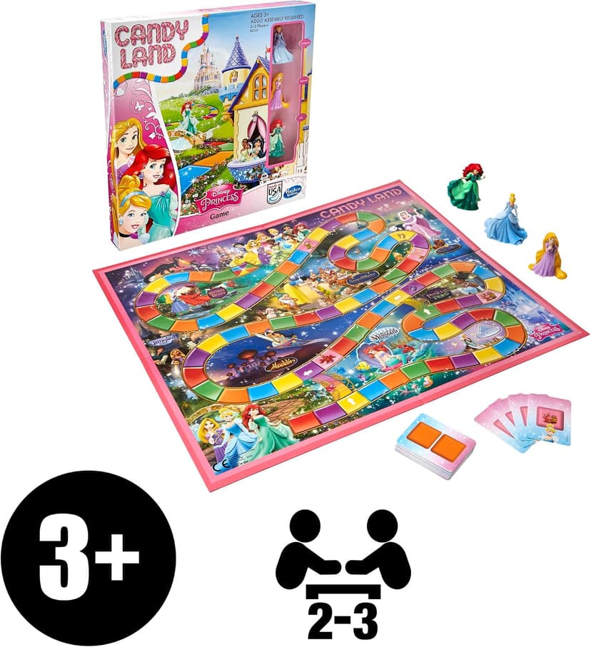 Hasbro Gaming Candy Land Disney Princess Edition Board Game, Preschool Games for 2 to 3 Players, Easter Gifts for Boys and Girls, Family Games for Kids Ages 3 and Up (Amazon Exclusive) B00SDJG51S