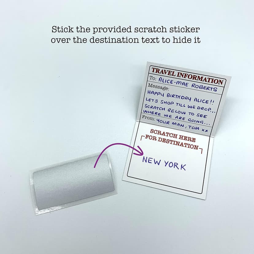 Surprise Mini Suitcase & USA Pretend Passport Reveal Gift: YOU WRITE the Secret Destination, THEY SCRATCH to Reveal! Surprise Vacation Reveal for Birthdays, Anniversaries, Valentines & Family Trips B0C4V64PJF