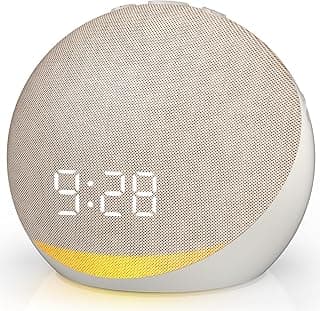 Sound Machine Alarm Clock for Bedroom: 25 Natural Sleep Sounds - White Noise Machine for Adults Kids Baby - Gentle Wake Up Alarm with Bluetooth Speaker - Putty