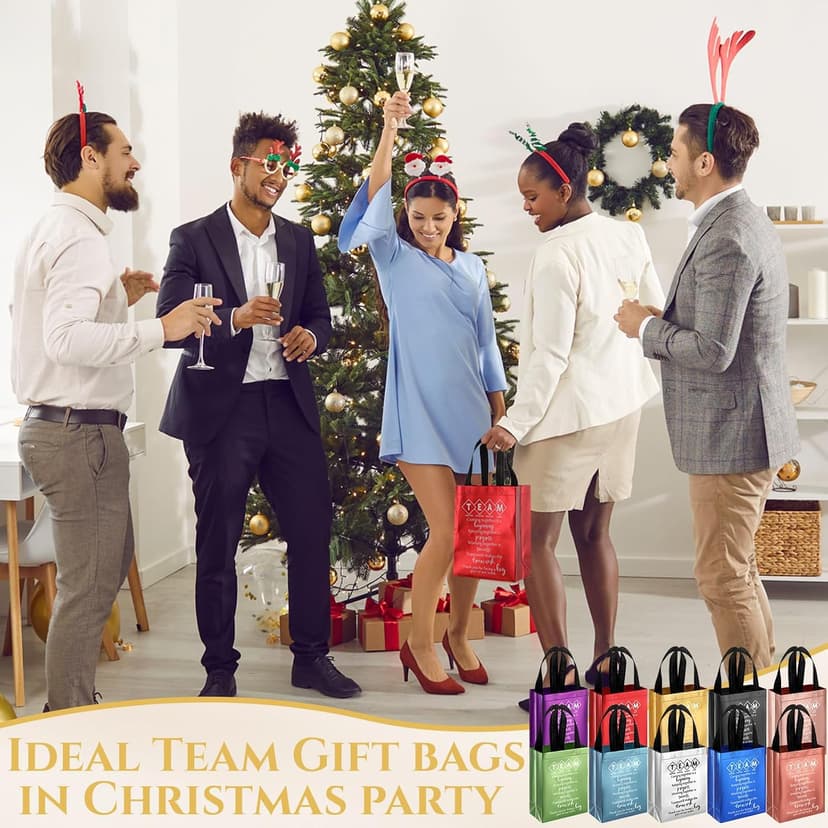 Customer Service Week Employee Appreciation Gifts, Reusable with Handles Gift Bag, Appreciation Gifts Bag For coworker Team Sweetude 25pcs Team Staff Appreciation Thank You Gift Bag Bulk, 10 Colors B0DJVXY2HC