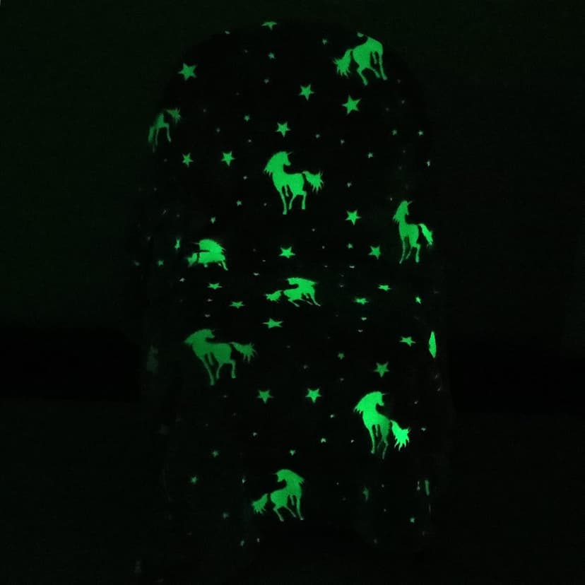 Glow in The Dark Blanket Unicorns Gifts for Girls,Toys for 2 3 4 5 6 7 8 9 10 Year Old Girl Gifts,Soft Kids Blankets for Christmas Halloween Birthday Valentines Gifts,50"x60"