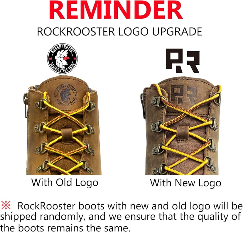 ROCKROOSTER Magnolia 6" Side-Zipper Wedge Boots for Men, Lightweight Soft Moc Toe Motorcycle Boots SAP309-Brown, SAP309BK-Black, SAP310-Black