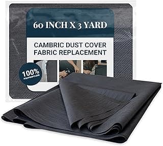 House2Home Upholstery Fabric 60 Inch x 3 Yard, Black Fabric, Cambric Dust Cover Fabric for Sofas, Chairs, Box Spring Foundations, Tela para Tapizar Muebles, Dust Cover