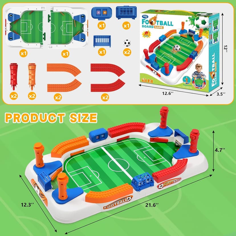 Football Games Board Indoor Sports Game Room Pinball Interactive Birthday Gift Toys 3 4 5 6 7 8-12 Year Family Gatherings Mini Foosball Table Game for Kids Soccer Game Set Gifts Boys Toy B0DZ6QMSCC