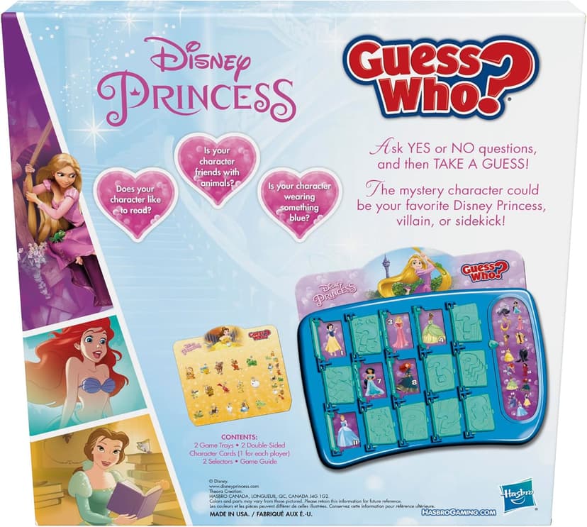 Hasbro Gaming Guess Who? Disney Princess Edition Kids Board Game, Fun Game for Families and Kids Ages 5 and Up, Easter Gifts for Boys and Girls, Preschool Games (Amazon Exclusive)
