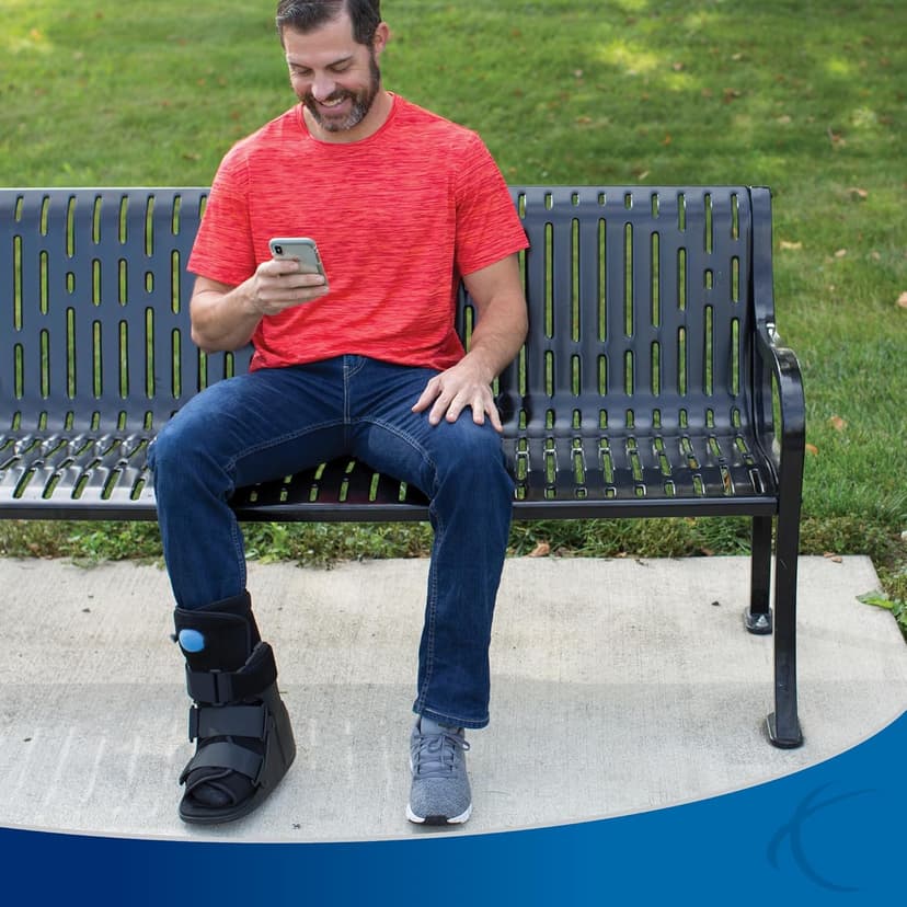 United Ortho United Ortho USA14115 Short Air Cam Walker Fracture Boot, Medium, Black