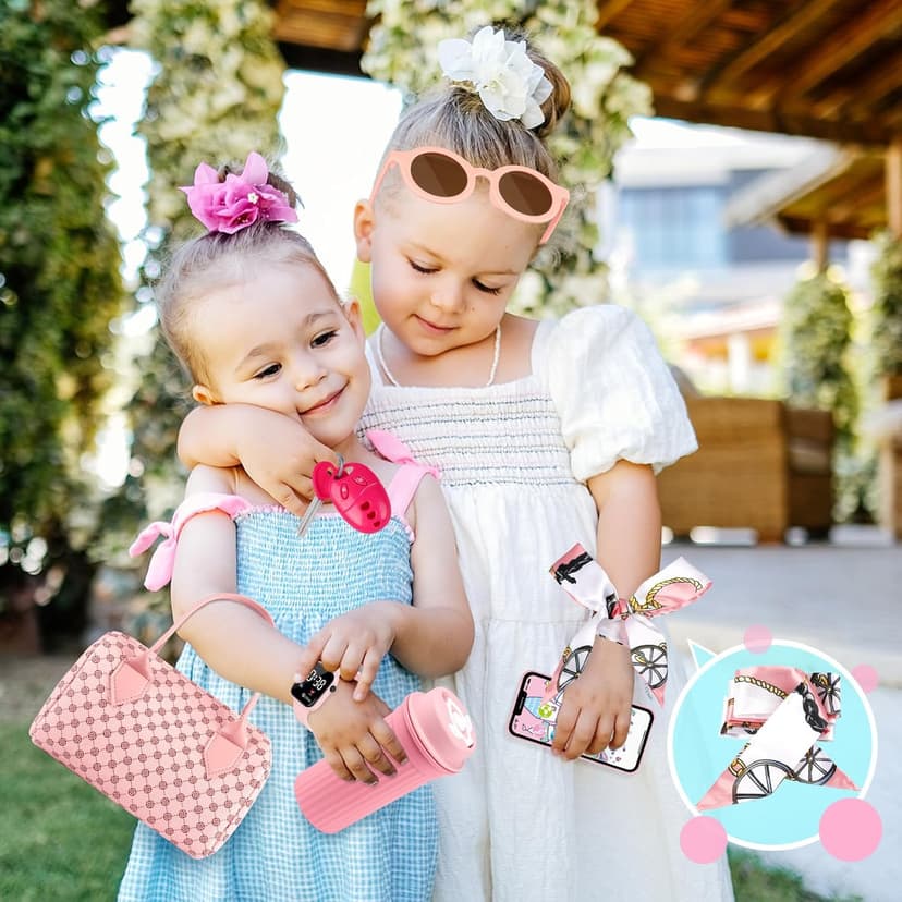 32Pcs Role Play Set with Handbag, Water Bottle, Scarf, Pretend Makeup, Birthday Gifts, Mom-Daughter Bonding, Multi-Scene Play Oisacirg Play Purse with Watch, Phone, Pretend Play Toys for Girls Ages 3-8 B0D7CQGK8X