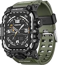 amBand Rugged Case with Band for Apple Watch 46mm, Compatible with Apple Watch (iWatch) Series 10 11, Military Grade Shockproof Bumper Cover, Tactical Band for Men, Army Green