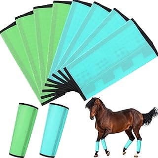 Bulyoou 8 Pcs Mesh Fly Boots for Horse Breathable Mesh Horse Boots Protective Horse Leg Wraps Horse Leggings for Preventing Flies and Mosquitoes Bites (Light Pink, Dark Pink)