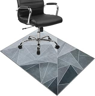 Office Chair Mat for Hardwood Floor & Low-Pile Carpet,36"*48" Highly Premium Quality Protector Floor Mat,Desk Chair Mat - Anti-Slip Carpet Chair Mats for Laminate/Tile Floor Black Grey