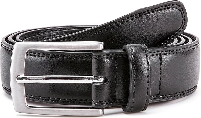 MILORDE Men's Genuine Leather Dress Belt, Handmade, 100% Cow Leather, Fashion & Classic Designs for Work Business and Casual