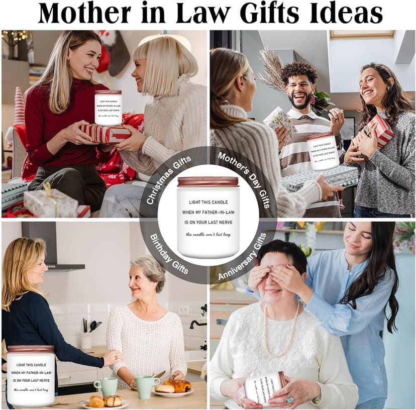 Homsolver Mother in Law Gifts, Mothers Day Birthday Gifts for Mother-in-Law, Anniversary Retirement Gift for Mom from Daughter Son in Law, Funny Lavender Candle Gift for Mom in Law B0DHLFTZ65