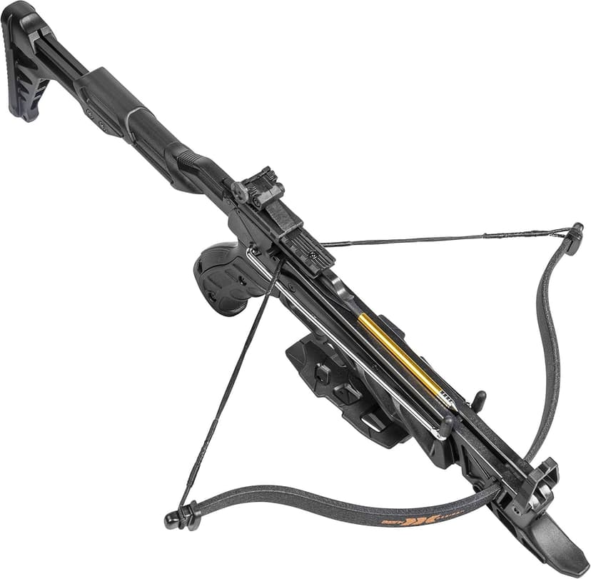 Bear X Desire XL Pistol Hunting Crossbow, Self-Cocking, Adjustable Stock up to 2.5", Compact Design, Includes 3 Premium Bolts, Dependable Accuracy