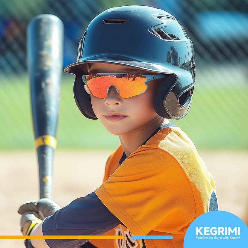 Kids Baseball Polarized Sunglasses: Sports Sunglasses for Boys Girls 3-12 Youth Sun Glasses for Cycling Running B0DB7QJYL4