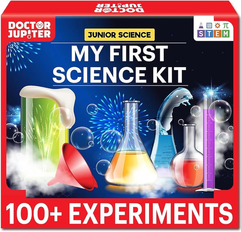 Doctor Jupiter My First Science Kit for Kids Ages 4-5-6-7-8 | Christmas, Birthday Gift Ideas for 4+ Year Old Boys & Girls | Toy Stem Kit with 100+ Experiments | Learning & Educational Projects