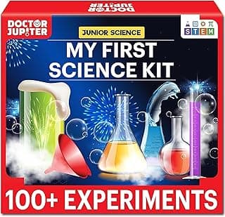 Doctor Jupiter My First Science Kit for Kids Ages 4-5-6-7-8 | Christmas, Birthday Gift Ideas for 4+ Year Old Boys & Girls | Toy Stem Kit with 100+ Experiments | Learning & Educational Projects