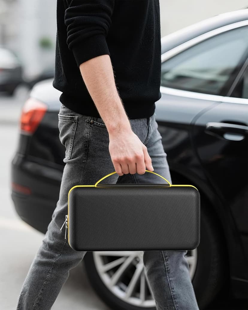 ProCase Hard Case for Fanttik Slim V8 Apex/ V8 Mate/ V10 Apex/ V10 Mate Cordless Car Vacuum, Portable Travel Carrying Storage Organizer with Mesh Pocket for Mini Handheld Vac Cleaner Accessory -Black