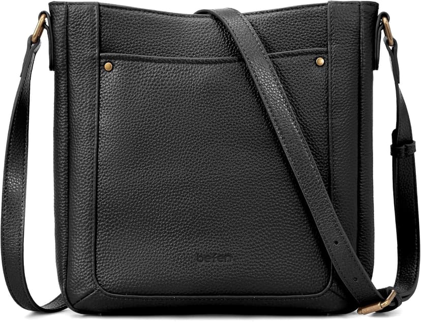 befen Genuine Leather Small Crossbody Bags for Women, Womens Cross Body Shoulder Purse Handbags with RFID Blocking Card Slots