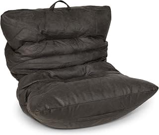 Big Joe Roma Gaming Bean Bag Chair for Kids, Teens, Adults, Shadow Graphite Vintage Suede, 3 Foot Lightweight Refillable