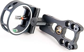 TOPOINT ARCHERY 3 Pin Bow Sight - Fiber, Brass Pin, Aluminum Machined - Right and Left Handed