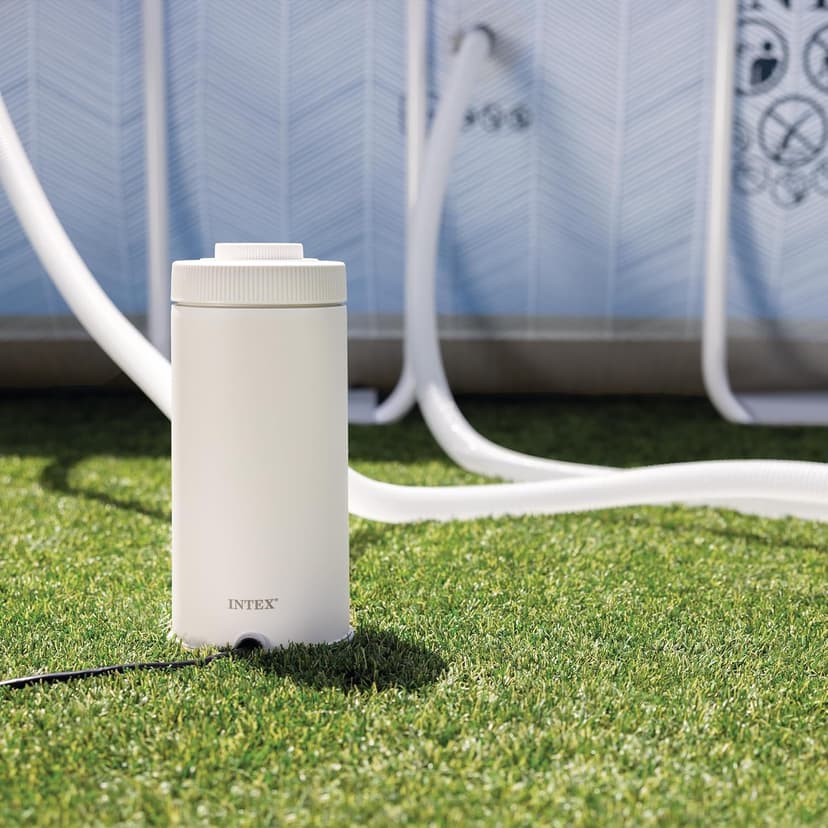 INTEX C530 Cartridge Filter Pump for Above Ground Pools: 530 GPH Pump Flow Rate - Auto Timer - HydroAeration Technology - Includes Type A Filter Cartridge - Turnover Rate/System Flow 475 GPH