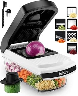Multi-Blade Veggie Slicer, 5-Cup Container Food Chopper, Julienne Grater Dicer, Dishwasher Safe Kitchen Gadgets & Essentials Fullstar Pro Core Vegetable Chopper & Mandoline Slicer, 6-in-1 Kitchen Tool B0BHSXFTGH