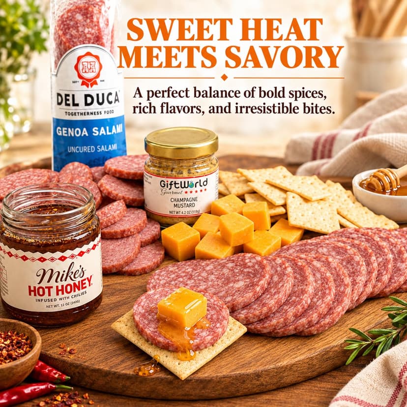 Food Gifts for Men, Meat Sampler For Men, Tailgating, Business, Congratulations, Care Packages, Thanksgiving & Holiday Gifts Charcuterie Meat and Cheese Gift Basket, Charcuterie Board Food Items B09TZ6BMRD