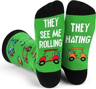Lavley Funny Golf Socks - Fun gift for golfers - Unisex one size fits most - Great for birthdays or stocking stuffers