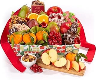 Holiday Chocolate, Nuts & Fresh Fruit Gift Basket