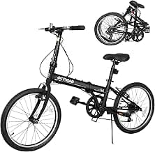 Betterland 20 inch Folding Bike, Foldable Bicycle for Adults with 7 Speed Derailleur, Lightweight Collapsible Bicycle for City Commuting, Fold Up Bike Men Women Teenagers