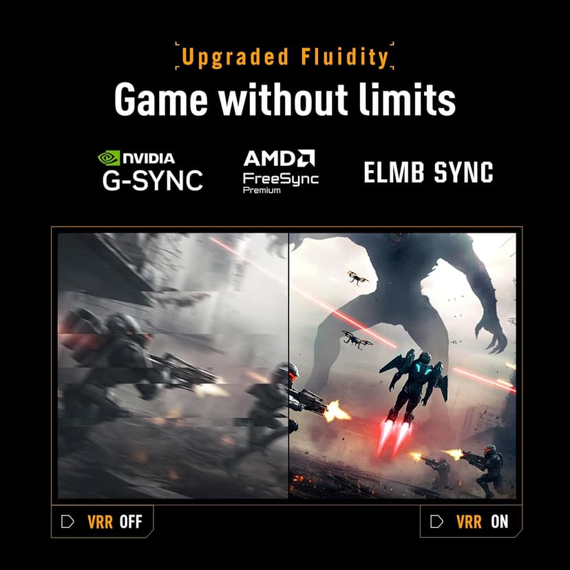 ASUS TUF Gaming Series 5 24” 1080P Gaming Monitor (VG249QM5A) - Full HD, Fast-IPS, 240Hz, 0.3ms, G-SYNC Compatible, FreeSync Premium, Extreme Low Motion Blur Sync, 99% sRGB, Gaming AI, 3 yr Warranty