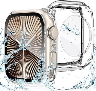 Goton 2 in 1 Waterproof Case Compatible for Apple Watch Series 11/10 Screen Protector 46mm, 360 Protective Glass Face Cover Hard PC Bumper + Back Frame for iWatch Accessories 46 mm