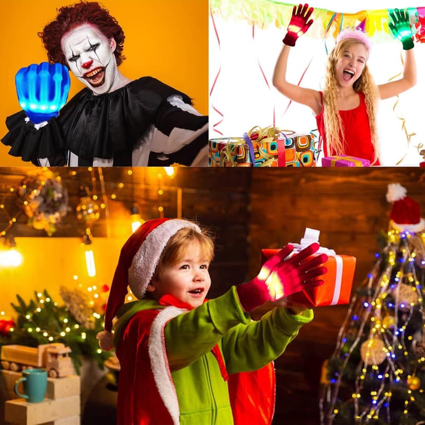 LED Gloves Toys for Boys Age 8-10 Light Up Gloves for Kids, Easter Gift Cool Fun Toys for 8-13 Year Old Boys Girls, Toys for Ages 8-13 LED Gloves Toys for Coolest 12 Year Old Boy Gifts