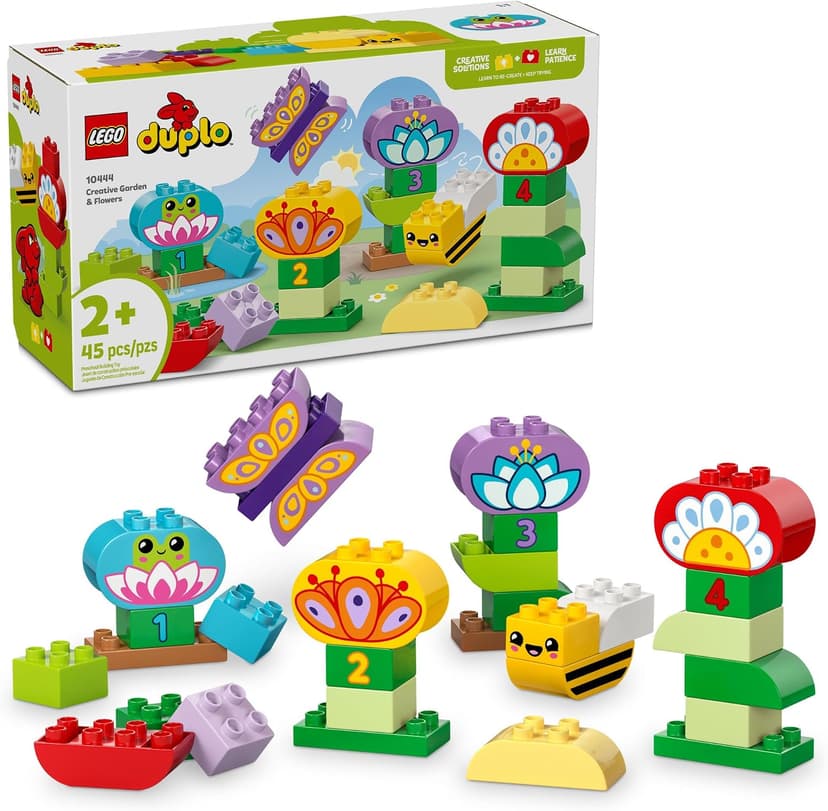 LEGO DUPLO Town Creative Garden & Flowers Building Toy Playset - Preschool Learning and Educational Flower Toy for Toddlers, Boys and Girls, Ages 2+ - Baby Gift Idea - 10444 B0DJ184XFZ