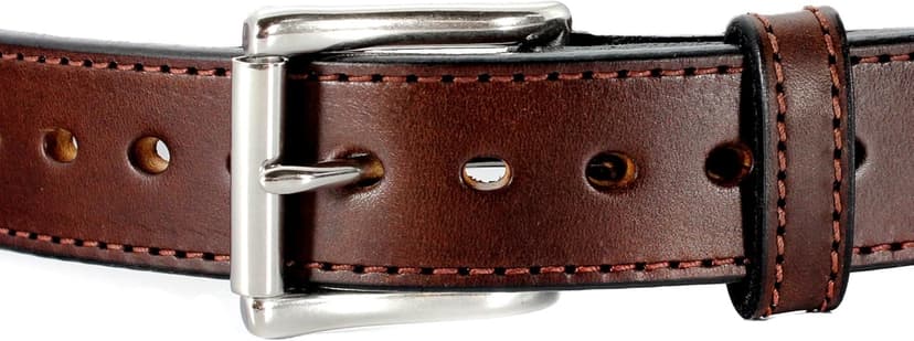 Daltech Force Steel Core Reinforced Leather Gun Belt - Thick Gun Belts for Concealed Carry CCW