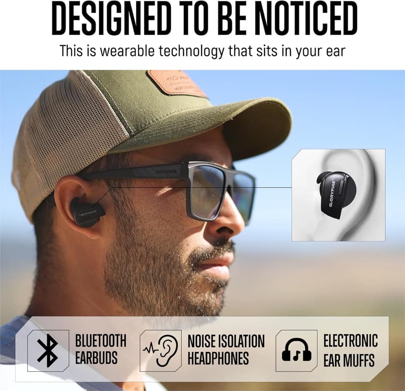 GLORYFIRE Shooting Ear Protection Ear Plugs for Shooting Range Hearing Protection 26dB Noise Reduction