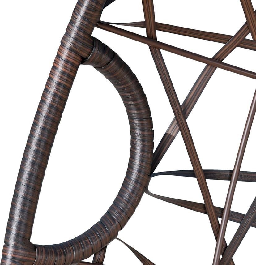 Christopher Knight Home Isaiah Indoor/Outdoor Wicker Tear Drop Hanging Chair (Stand Not Included), Multi-Brown and Tan