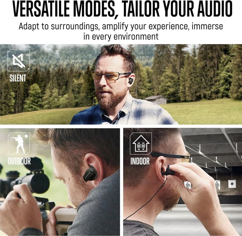 GLORYFIRE Shooting Ear Protection Ear Plugs for Shooting Range Hearing Protection 26dB Noise Reduction