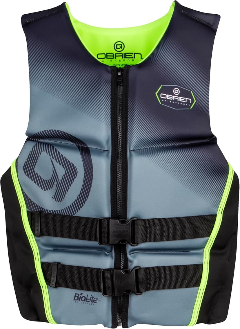 O'Brien Men's Flex V-Back Life Jacket - US Coast Guard Approved Level 70 Buoyancy - Water Sports Activity Including Boating, Paddle, Skiing, Surfing & Swimming