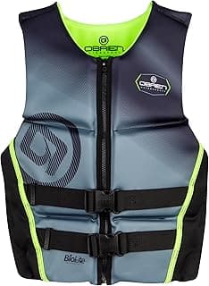 O'Brien Men's Flex V-Back Life Jacket - US Coast Guard Approved Level 70 Buoyancy - Water Sports Activity Including Boating, Paddle, Skiing, Surfing & Swimming