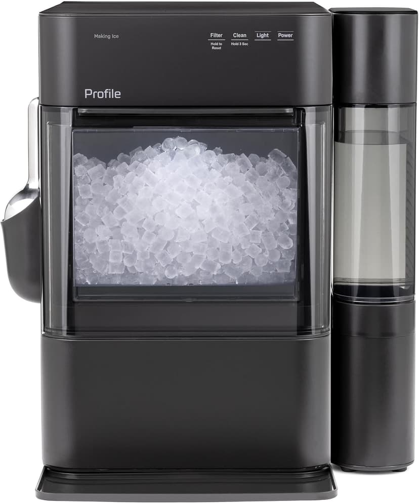 GE Profile Opal 2.0 Ultra Nugget Ice Maker with .75 Gallon Side Tank and Scale Inhibiting Filter, Scoop Included, 38 lbs in 24 Hours, Pellet Ice Machine with WiFi & Smart Connected, Stainless Steel