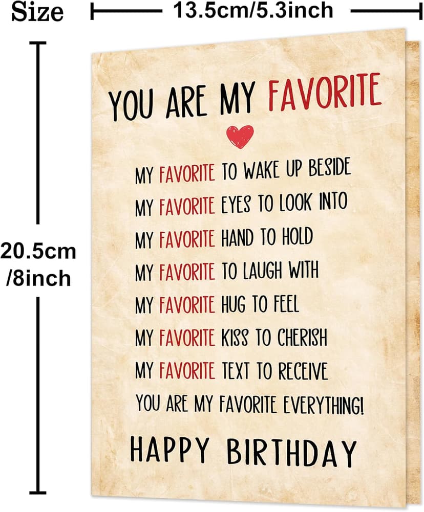 Happy Birthday Cards Gifts Decorations for Men Women Him Her Boyfriend Girlfriend Couple IDU Birthday Card Gifts for Husband Wife Men Women B0GKY4S1GL