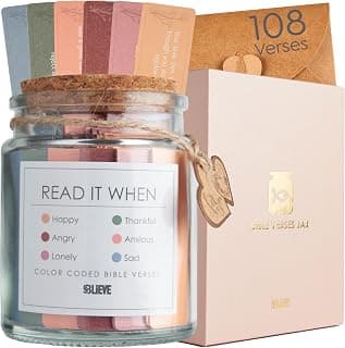 Christian Gifts For Woman: An Inspirational Bible Verse Jar for Graduation, Birthdays, Christmas, and Special Occasions. BLIEVE Read Me When Bible Verse Jar For Women B0F96RYMW8
