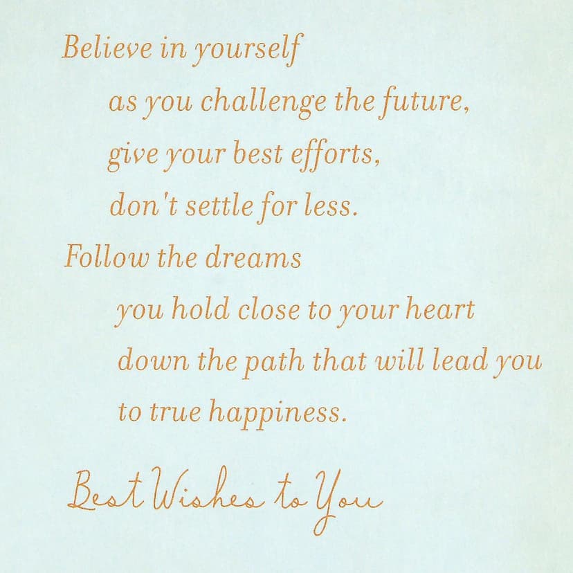 Hallmark Graduation Card (Path to True Happiness)
