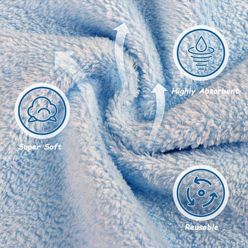 Orighty Makeup Remover Cloths, Cleansing, Reusable, Soft & Washable Coral Fleece Microfiber Washcloths/Towel for Face, Eye, Lips, Pack of 24, 7 x 7 inch