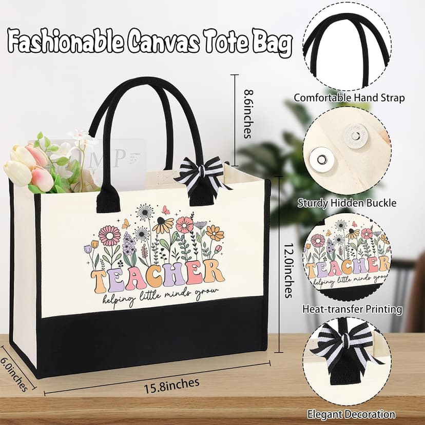 Teacher Gifts for Women, Christmas End of Year Thank You Appreciation Retirement Gifts for Teachers Women Basket Set of 9